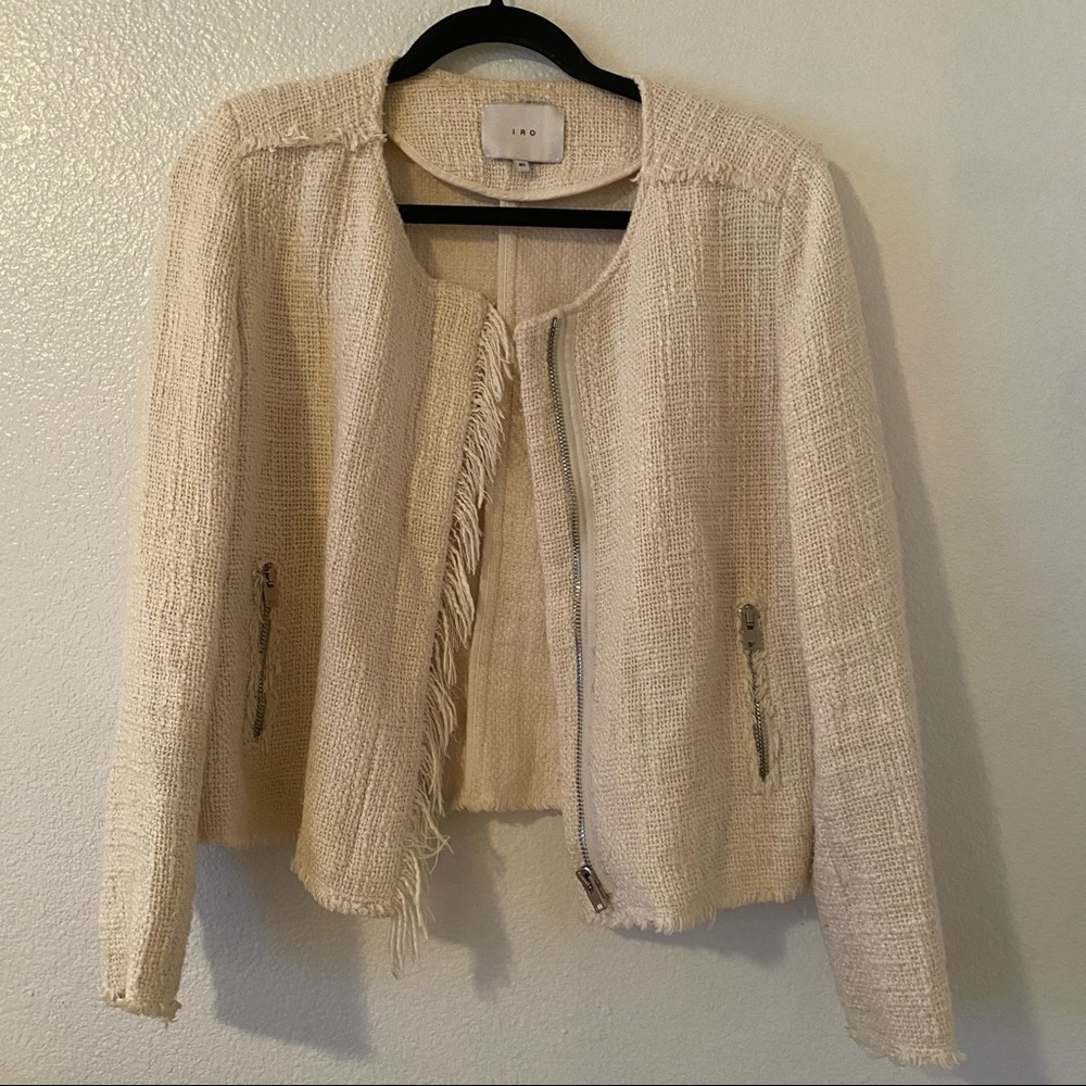 IRO Cream Tweed Jacket L